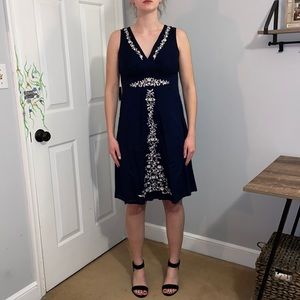 Eddie Bauer navy cotton summer dress